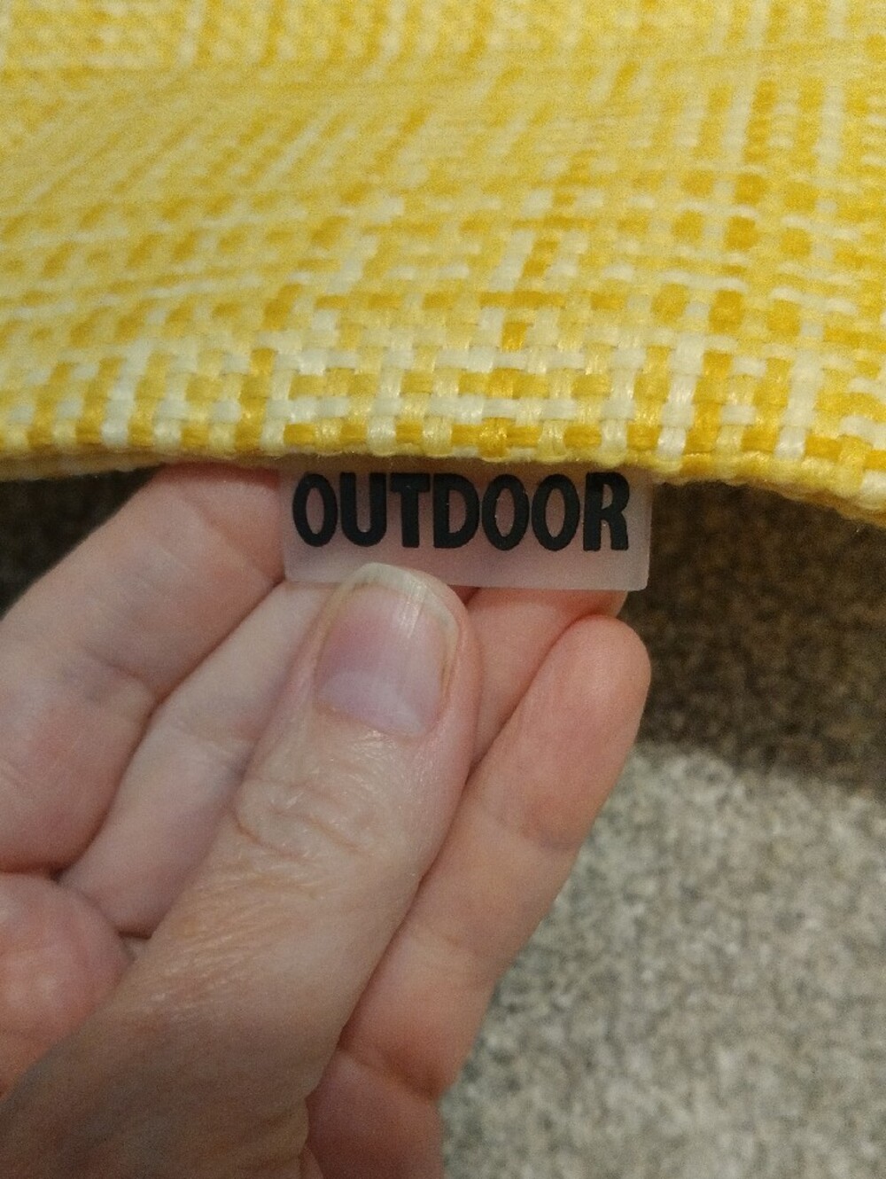 Pair Of Yellow Woven Outdoor Pillow Cover 11.5" X 11.5" - Picture 2 of 10